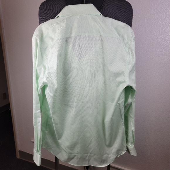 Michael Kors Green Frost Dress Shirt Lightweight Slim Fit - Picture 2 of 8